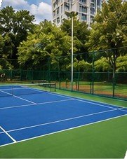 Outdoor multipurpose sports court